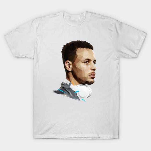 Stephen Curry low poly T-Shirt by pxl_g